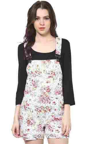 Womens Trendy Floral Dungaree