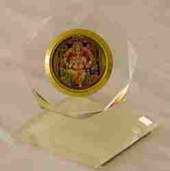 Gold Plated Ganesh Ji Car Frame