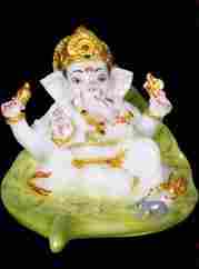 Ganesha Pearl White Idols