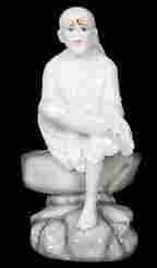 Sai Baba Pearl White Idols