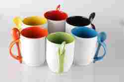Sublimation Inner Color Mugs With Spoon