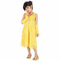 Stylish Yellow Color Kids Dress