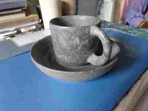 Stone Tea Cup And Plate