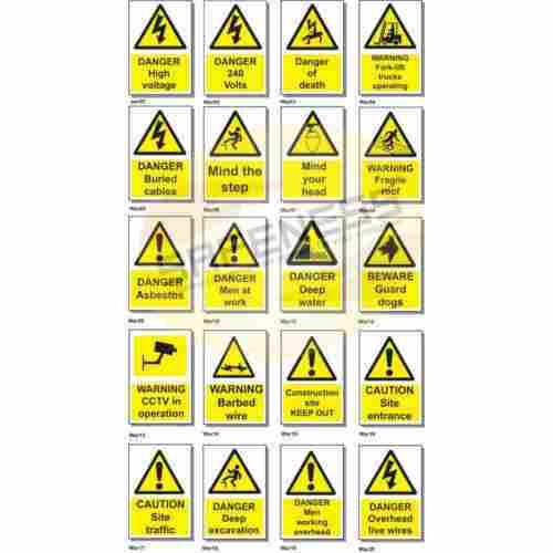 Warning Safety Signs 	