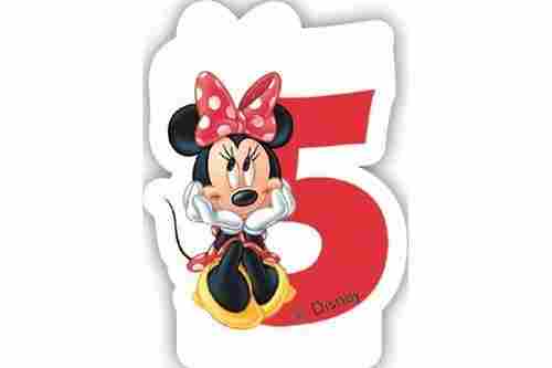 Minnie Cafe-Birthday Numeral Candle No. 5