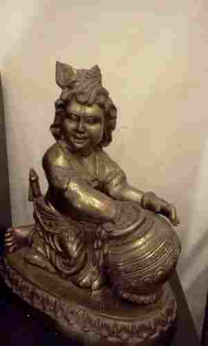 Brass Lord Krishna Sculpture 