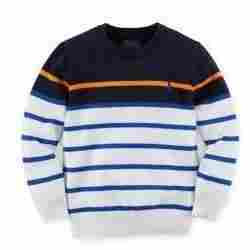 Round Neck Striped Sweaters
