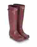 Womens Original Tall Gloss Wellington Boot Hunter K8497 Rhodonite Pink