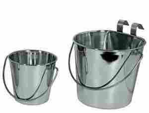 Stainless Steel Flat Buckets with Hook