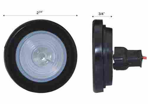Round Clearance Side Marker Light Clear