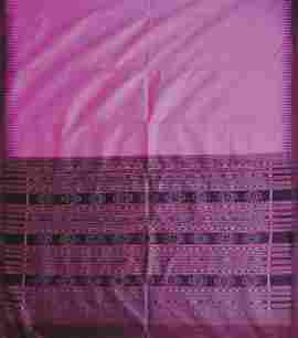 Traditional Bright Pink And Coffee Tussar Silk Saree
