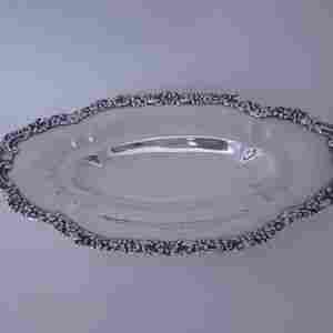 Stieff ROSE Repousse Sterling Bread Tray