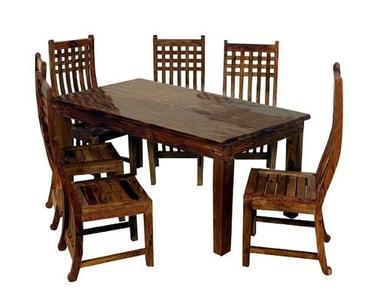 Six Chairs Contemporary Designed Dining Set