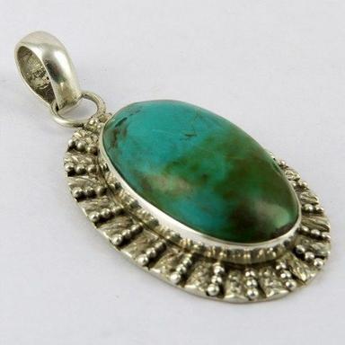 Truly Huge Turquoise 925 Sterling Silver Pendant