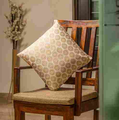 Millenia Wooden Handblocked Cushion Cover In Soft Cotton