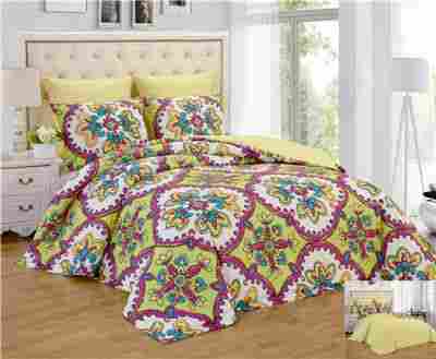 Printed Floral Comforter Set 6Pcs Bedding Set
