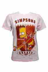 Simpsons Hockey Pink T-Shirt
