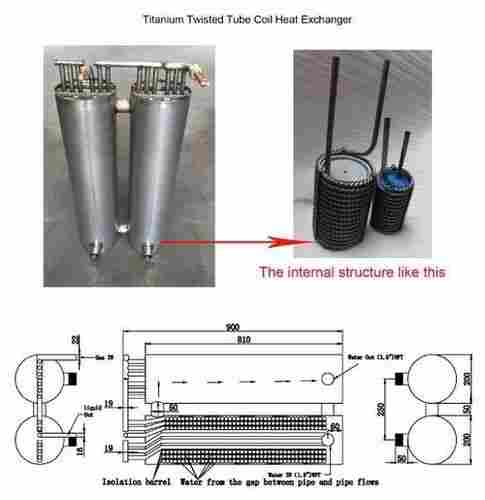 High Efficiency Titanium Threaded Pipe Heat Exchanger