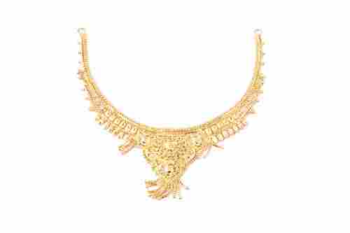 Well Designed Yellow Gold Plated Copper Necklace