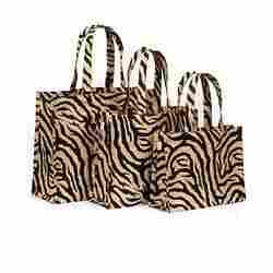 Leopard Print Jute Bags