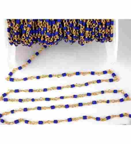 Plated Heishi Beads Wire Wrapped Rosary Chain