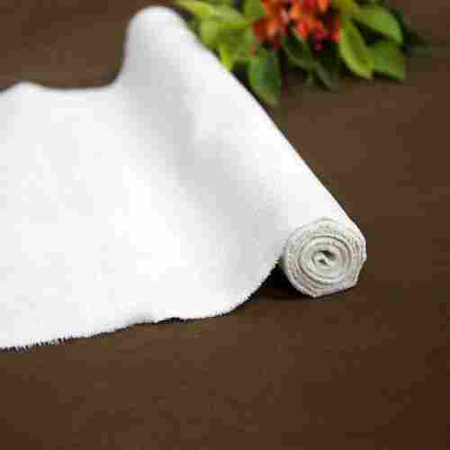 White Cotton Bottom Beads Flocking Fabric (G4-P)
