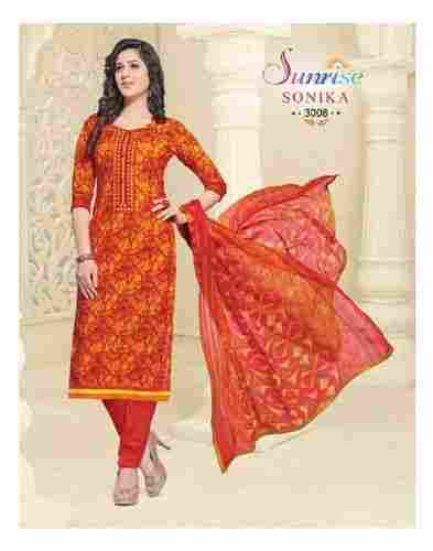 Sonika Cotton With Embroidery Ladies Suit