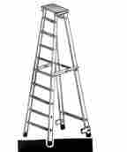 Make Aluminium Self Support Folding Platform Ladder