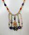 Faceted Multi Gemstone With Silver Beads And Tassel Necklace