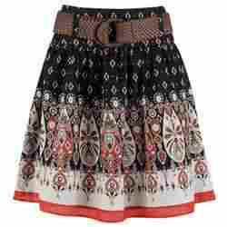 Ladies Folk Print Skirt