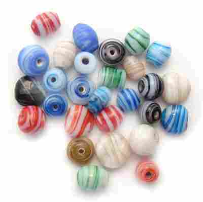 Two Color Glass Mix Beads