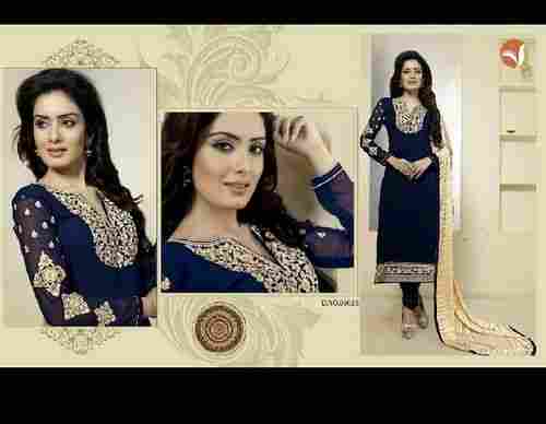 Prachi-11 georget with embroidery staight suit