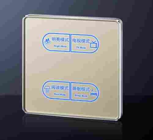 Four Way Ultra Large Hotel Acrylic Touch Light Control Wall Switch