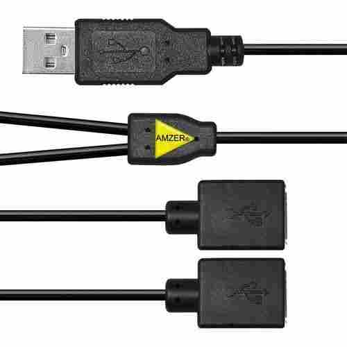 USB to Dual USB Splitter Charge Cable