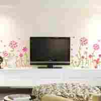 PVC Wall Stickers Wall Decals Cute Pink Flower
