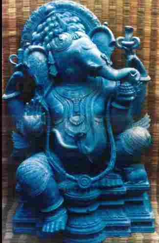 Granite Stone Ganesha God Statue
