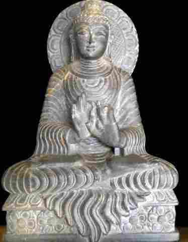 Green Stone Buddha Statue