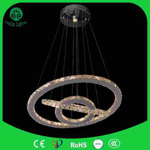 LED Crystal Pendant Light With Three Rings