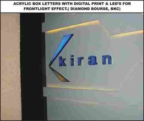 Acrylic Box Letter with Digital Print and LED