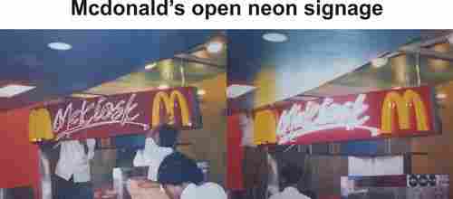 Mcdonald Open Neon Signage
