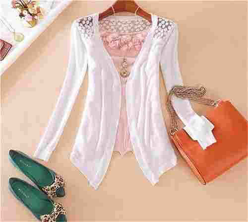 Womens New Fashion Crochet Knitwear Lace Tops