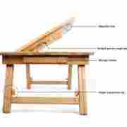 Durable Wooden Laptop Table With Cooling Fan