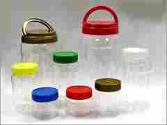 PET Plastic Jars With Color Caps