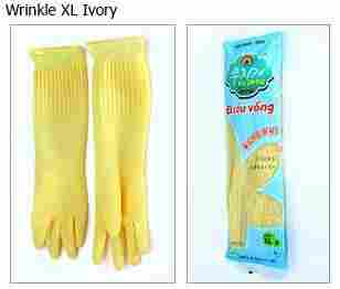 Wrinkle Rubber Ivory Gloves (Xl)