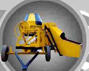 Concrete Mixer With Hydraulic Hopper