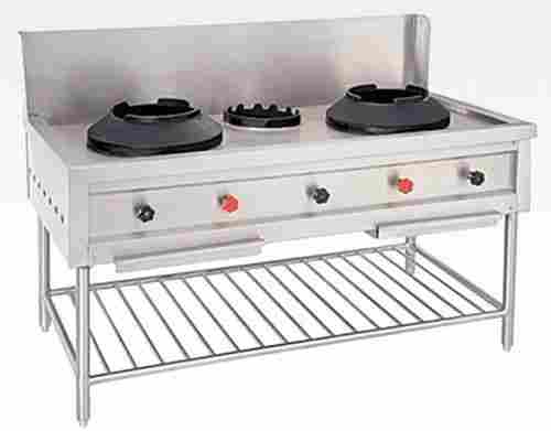 Two Burner Chinese Range With Single Stock Pot