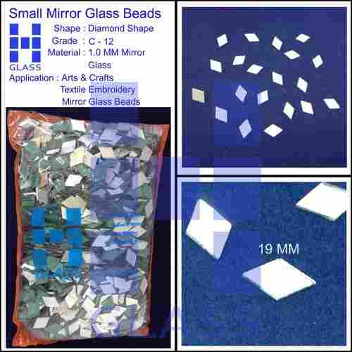 Embroidery Mirror Glass Beads (Cross-12mm)