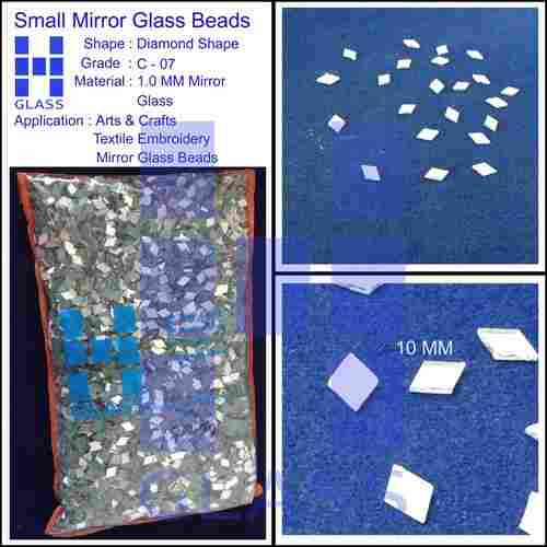 ग्लास मिरर बीड्स (क्रॉस-07 मिमी) 