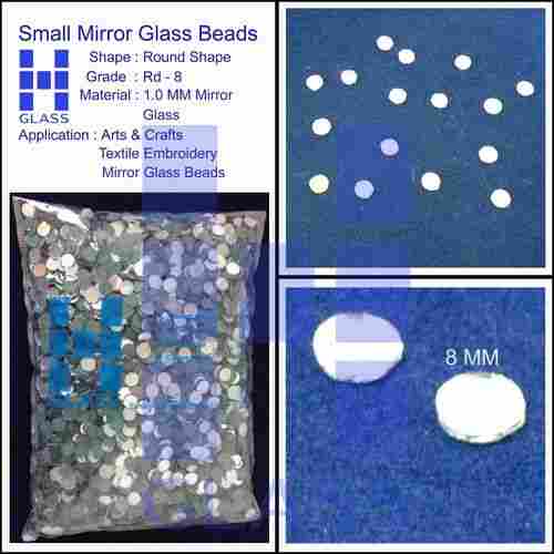 Glass Mirror Beads (Round-08 mm)