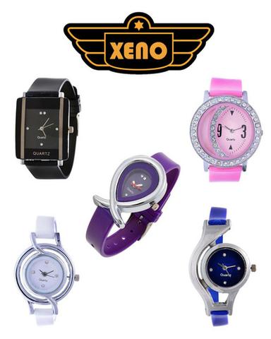 Xeno ZD-GL-COMBO5 Combo of 5 Multi Color Glory Diamond Studded Women Analog Watch